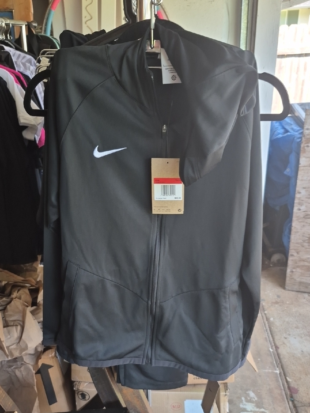 Nike Kids Black Full-Zip Performance Hoodie Jacket